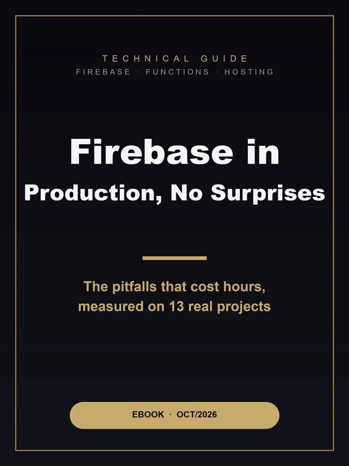 Ebook cover: Firebase in Production, Without Surprises